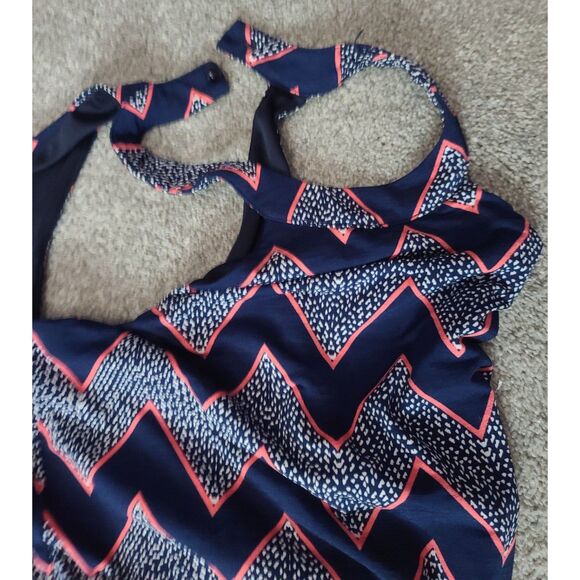 Womens Maxi Sundress XS Sleeveless Three Pink Hearts Trixxi Aztec Chevron Design - Picture 4 of 9